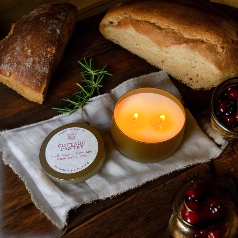 Cottage Pantry 5.5 oz Tin - Fresh Bread, Berry Jam, Lemon Peel, Herbs