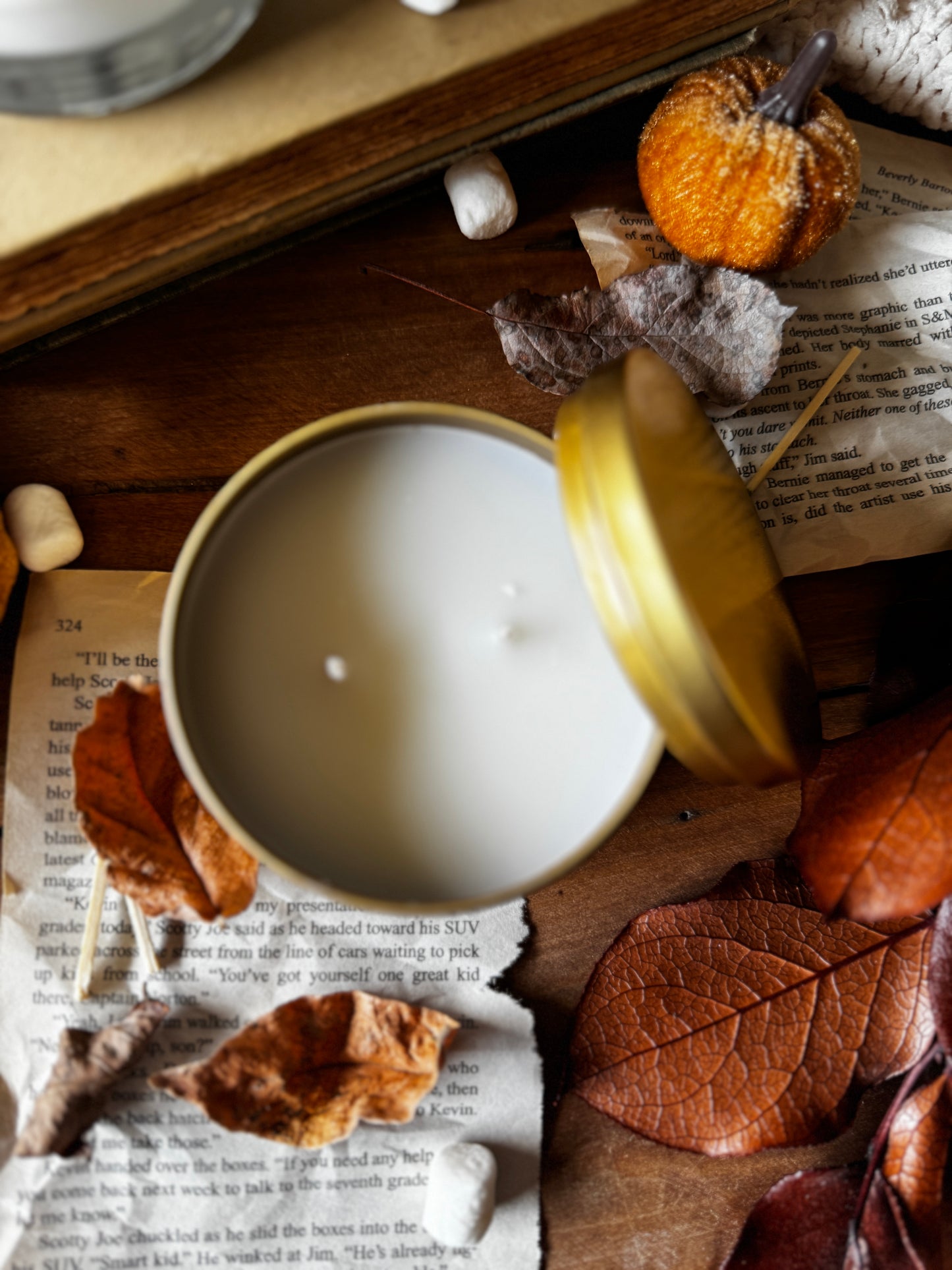 Autumn Air - Wet Leaves, Spiced Apple, Pine, Cedar | 5.5 oz Coconut Olive Oil Blend Fall Candle