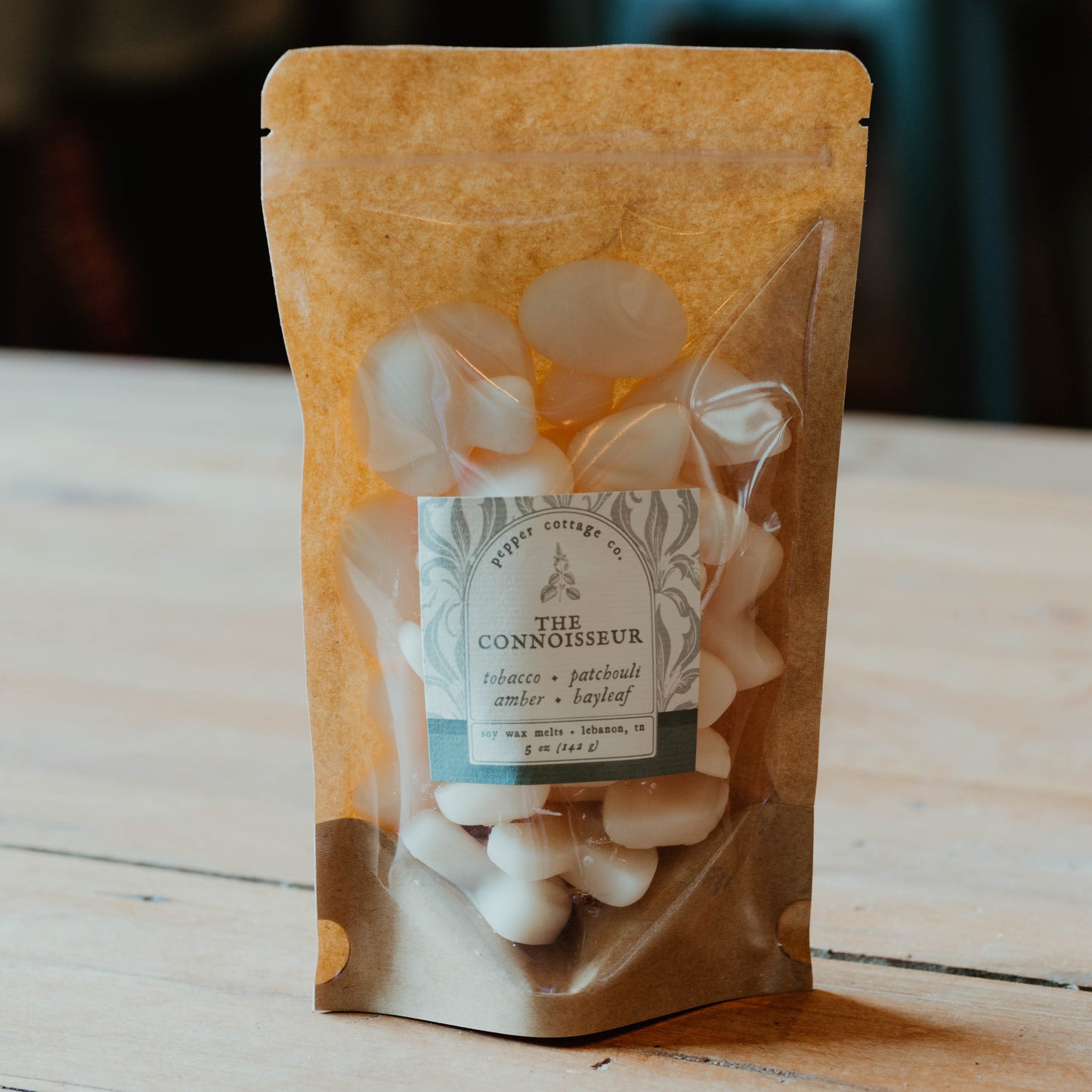 The Connoisseur 5 oz Wax Melts - Tobacco, Patchouli, Amber, & Bayleaf