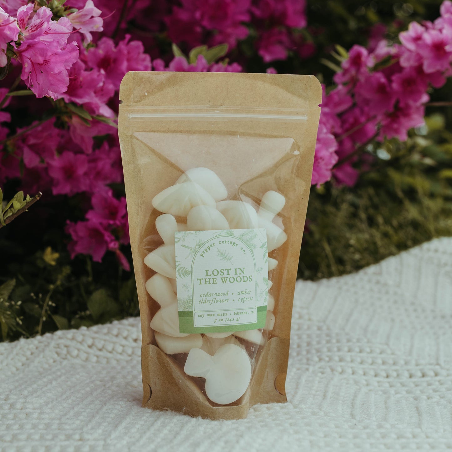 Lost in the Woods 5 oz Wax Melts - Cedarwood, Amber, Elderflower, Cypress