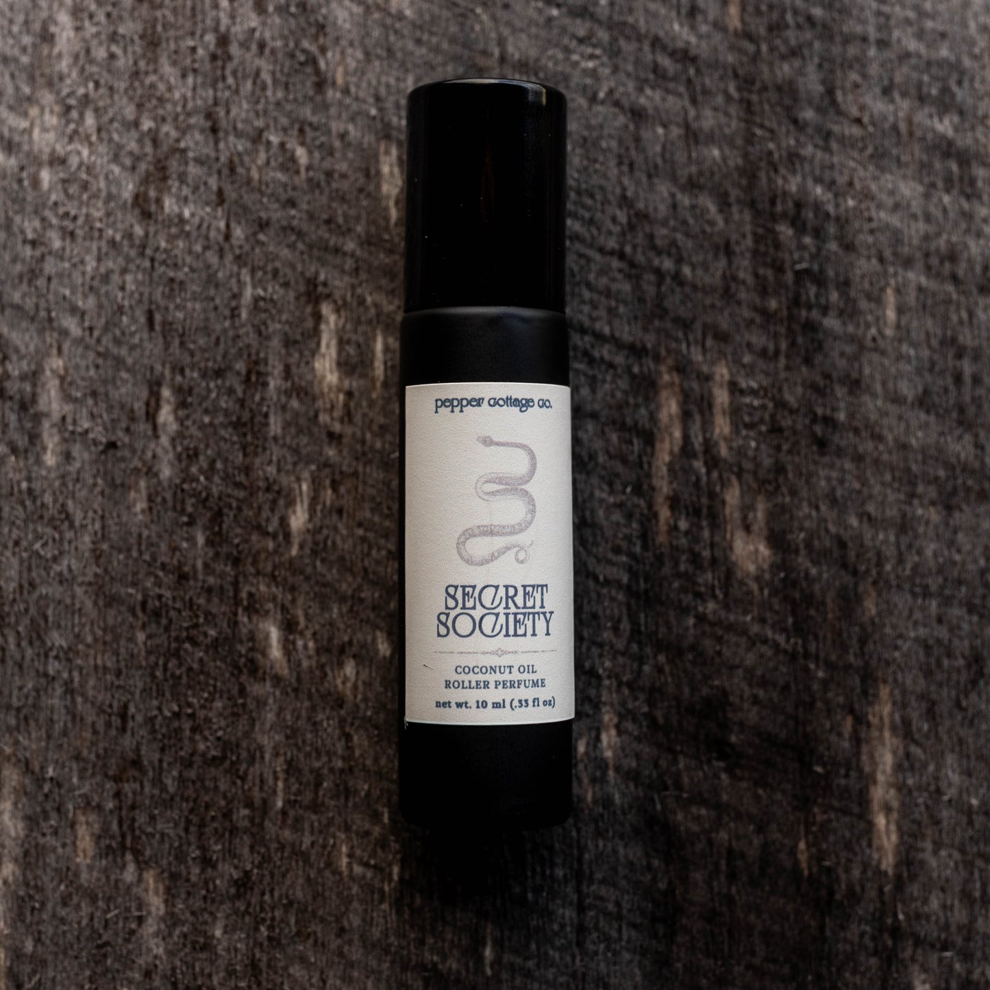Secret Society Roller Perfume | Plum, Black Tea, Velvet, Leather, Rose | Dark Academia Coconut Oil Roller Perfume