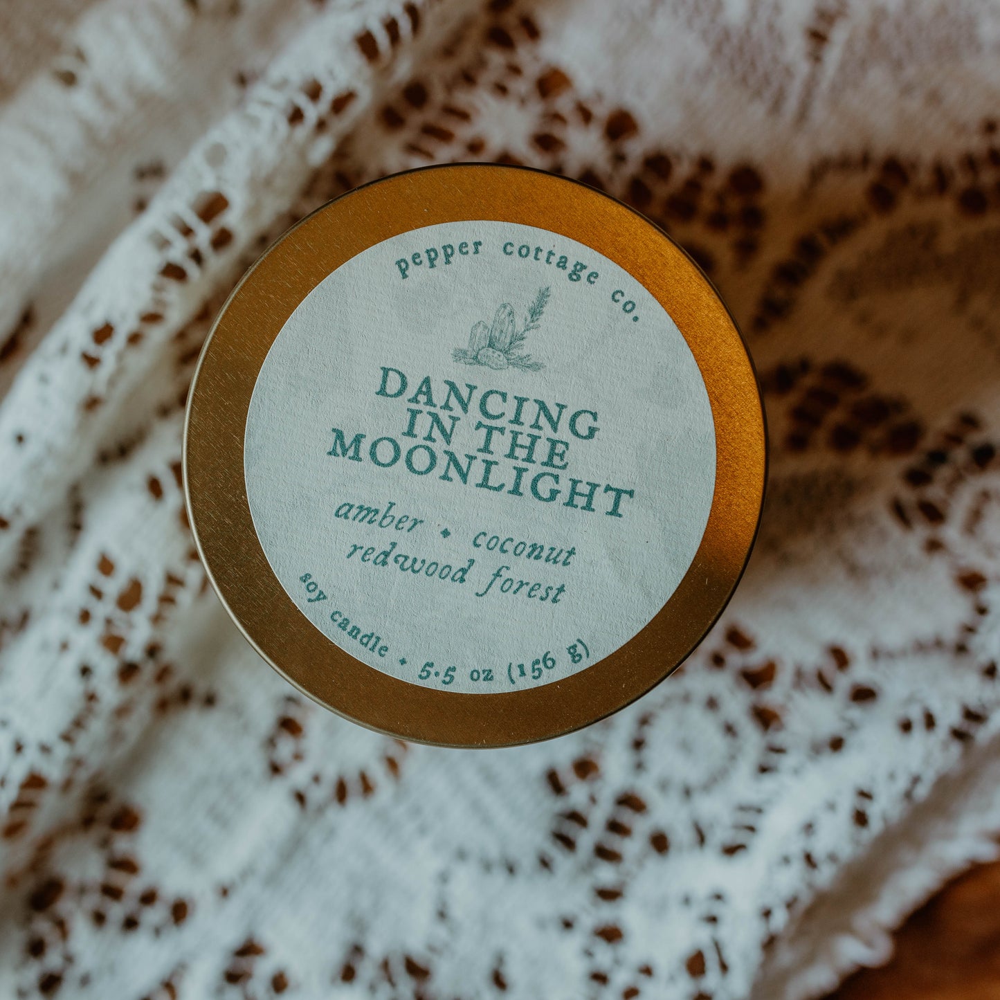 Dancing in the Moonlight 5.5 oz Tin - Amber, Coconut, & Redwood Forest