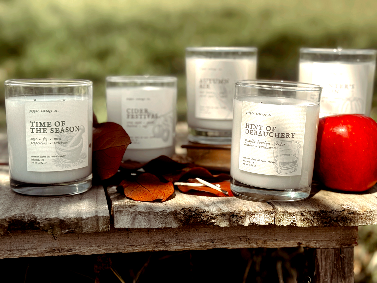 Hunter's Moon - Pumpkin, Embers, Maple, Cedar | 10 oz Coconut Olive Oil Wax Fall Scented Candle