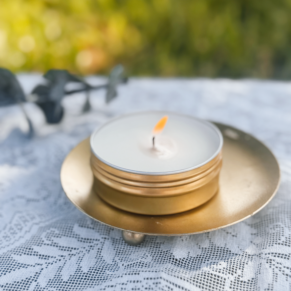 Elegant Minimalist Personalized Bulk Wedding Favor 2 oz Gold Tin | Custom Name, Date, Color | SET OF 24