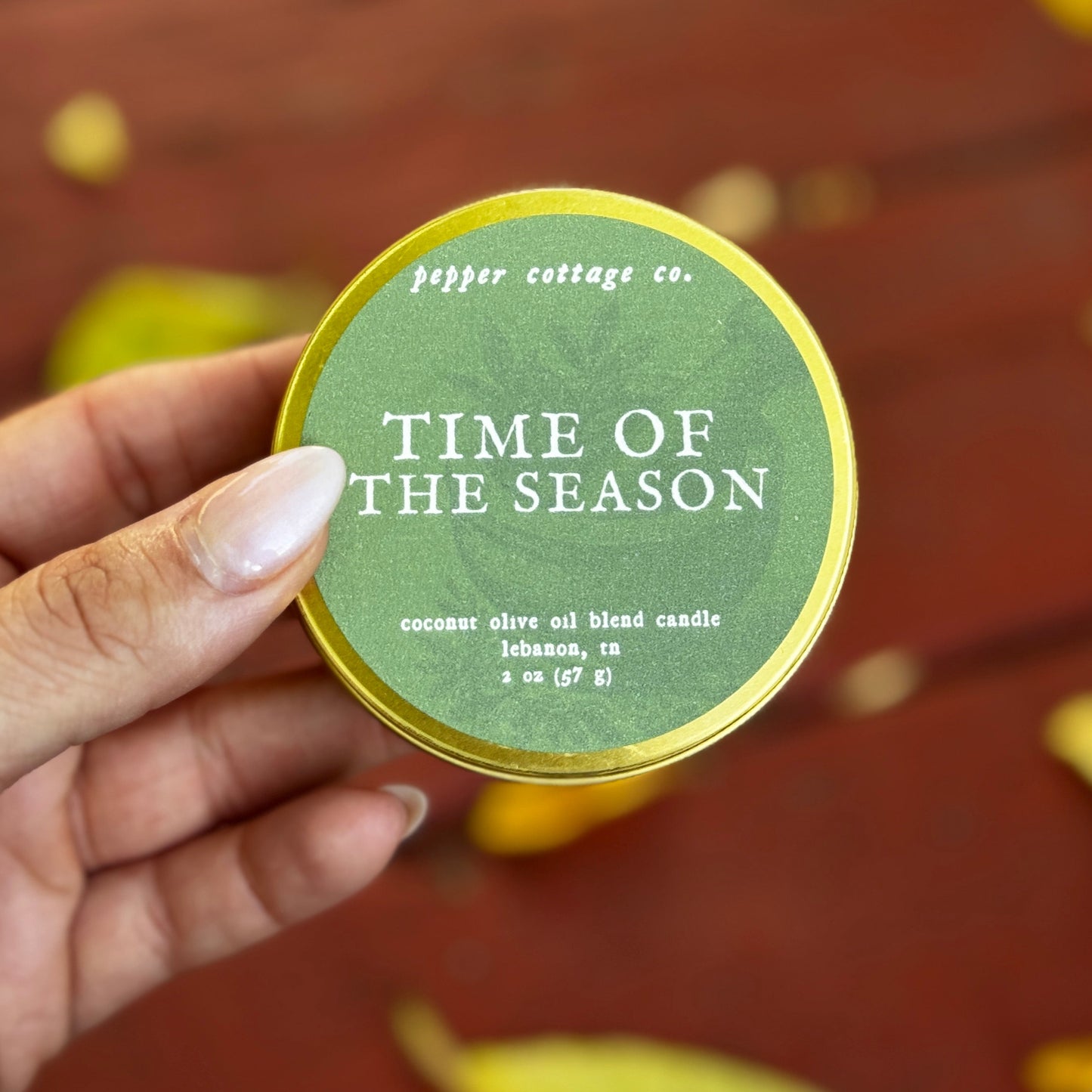 Fall Collection Discovery Candle Box - (5) 2 oz Scented Tins with Coconut Olive Oil Wax