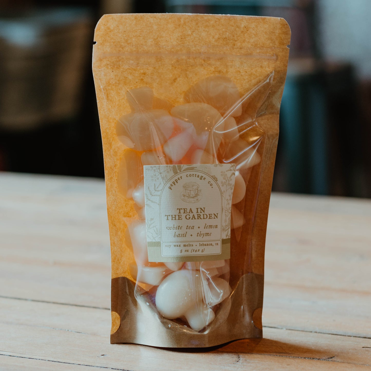 Tea in the Garden 5 oz Wax Melts - White Tea, Lemon, Basil, Thyme