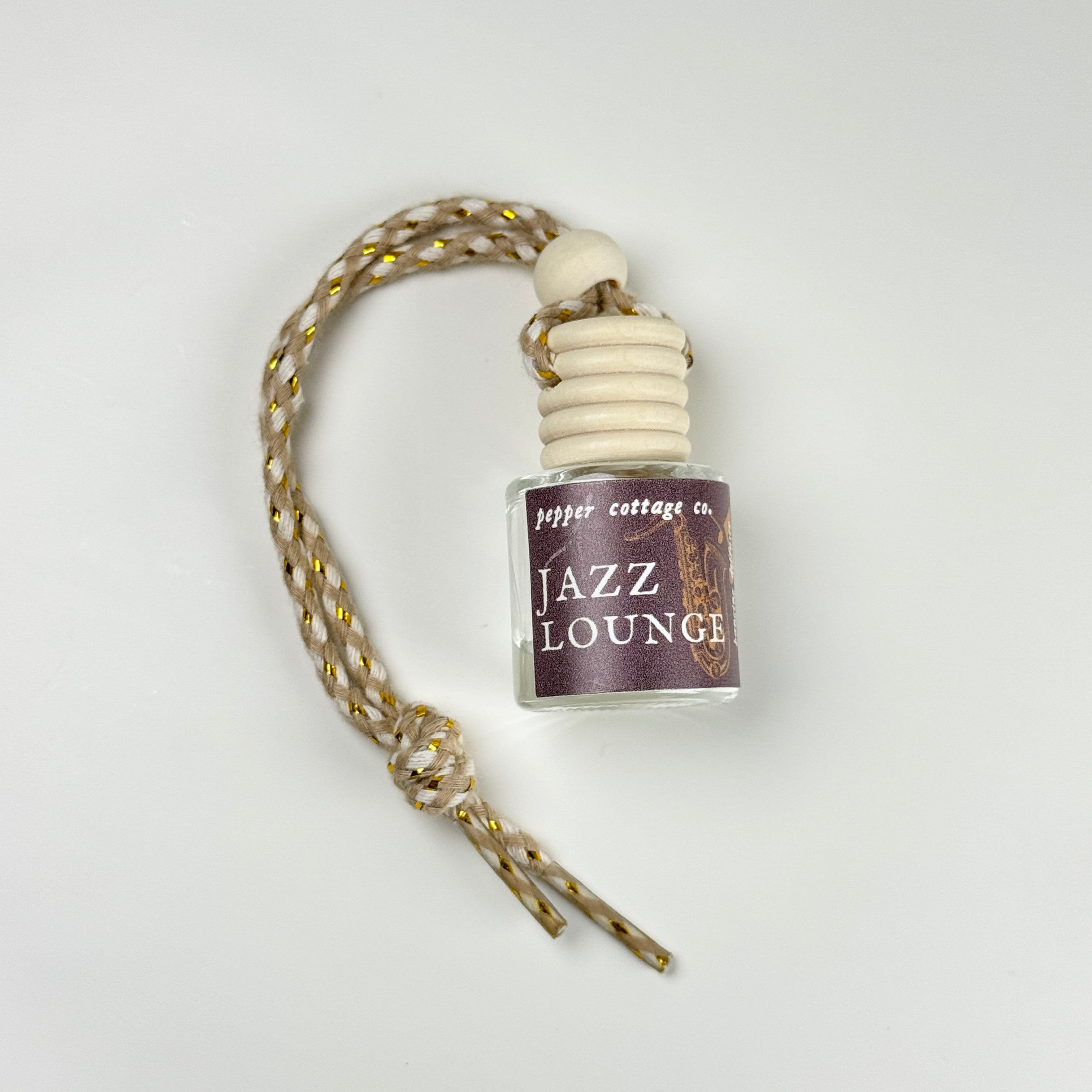 7.5 ml Jazz Lounge Hanging Diffuser | Juniper, Sage, Pine, Leather, Citrus | Masculine Woodsy Scent Car Diffuser