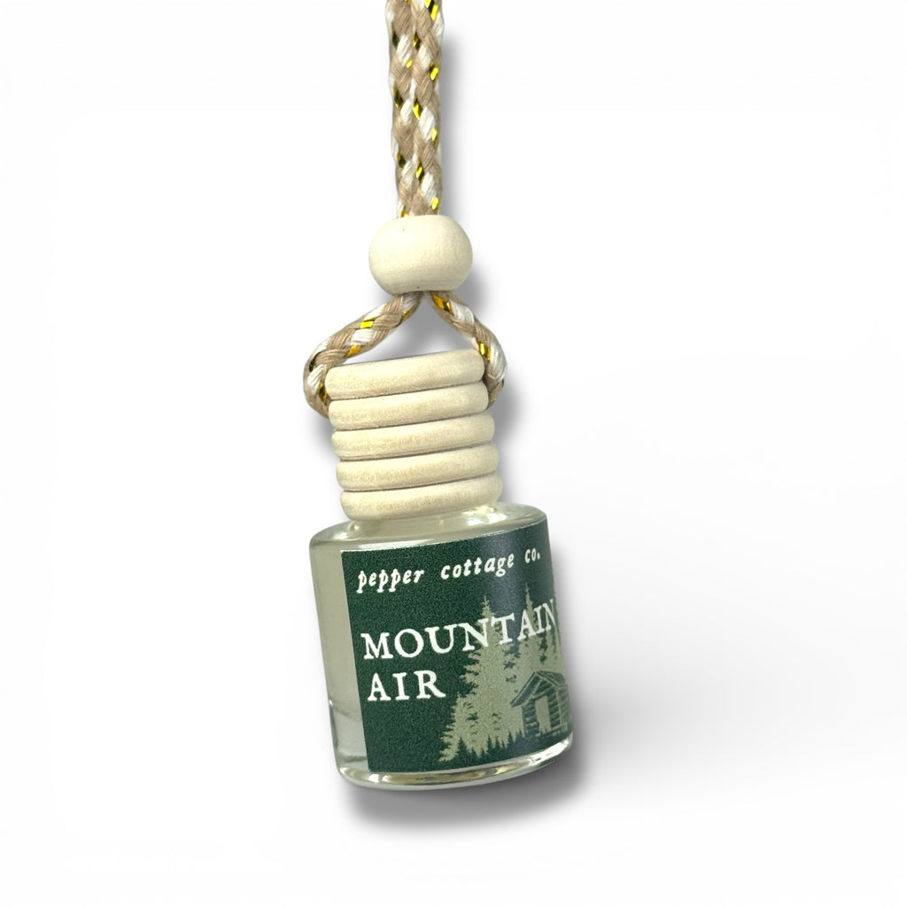 7.5 ml Mountain Air Hanging Diffuser | Pine, Patchouli, Balsam, Cedar, Lime | Woodsy Pine Scent Car Diffuser