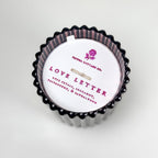 Love Letter 7.5 oz Soy Ribbed Candle Jar | Rose Petals, Bergamot, Peppercorn, Sandalwood | Non-toxic Valentine's Day Scent Luxury Candle Jar
