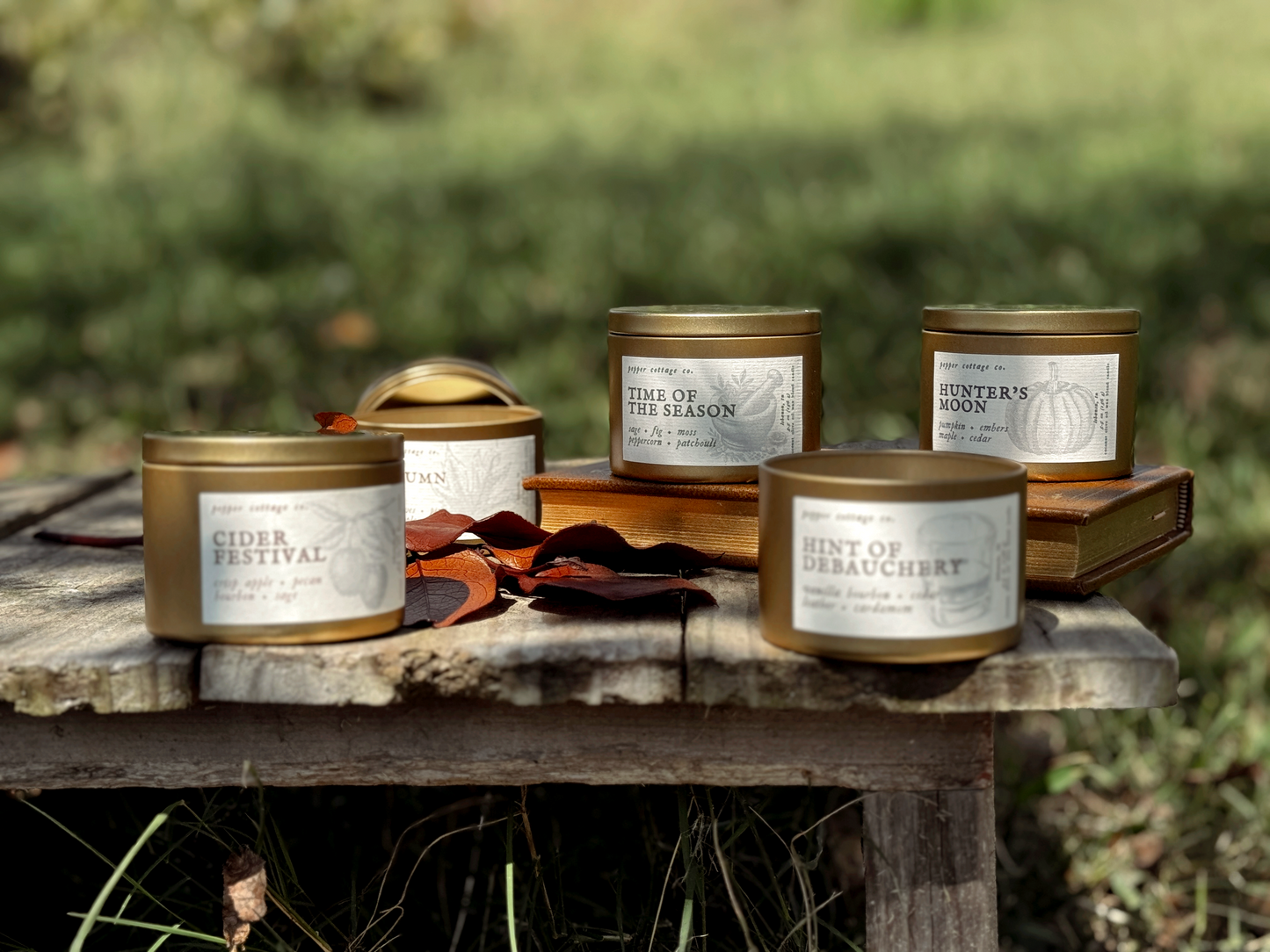 Time of the Season - Fig, Sage, Peppercorn, Moss, Brown Sugar, Patchouli | 5.5 oz Coconut Olive Oil Blend Fall Candle