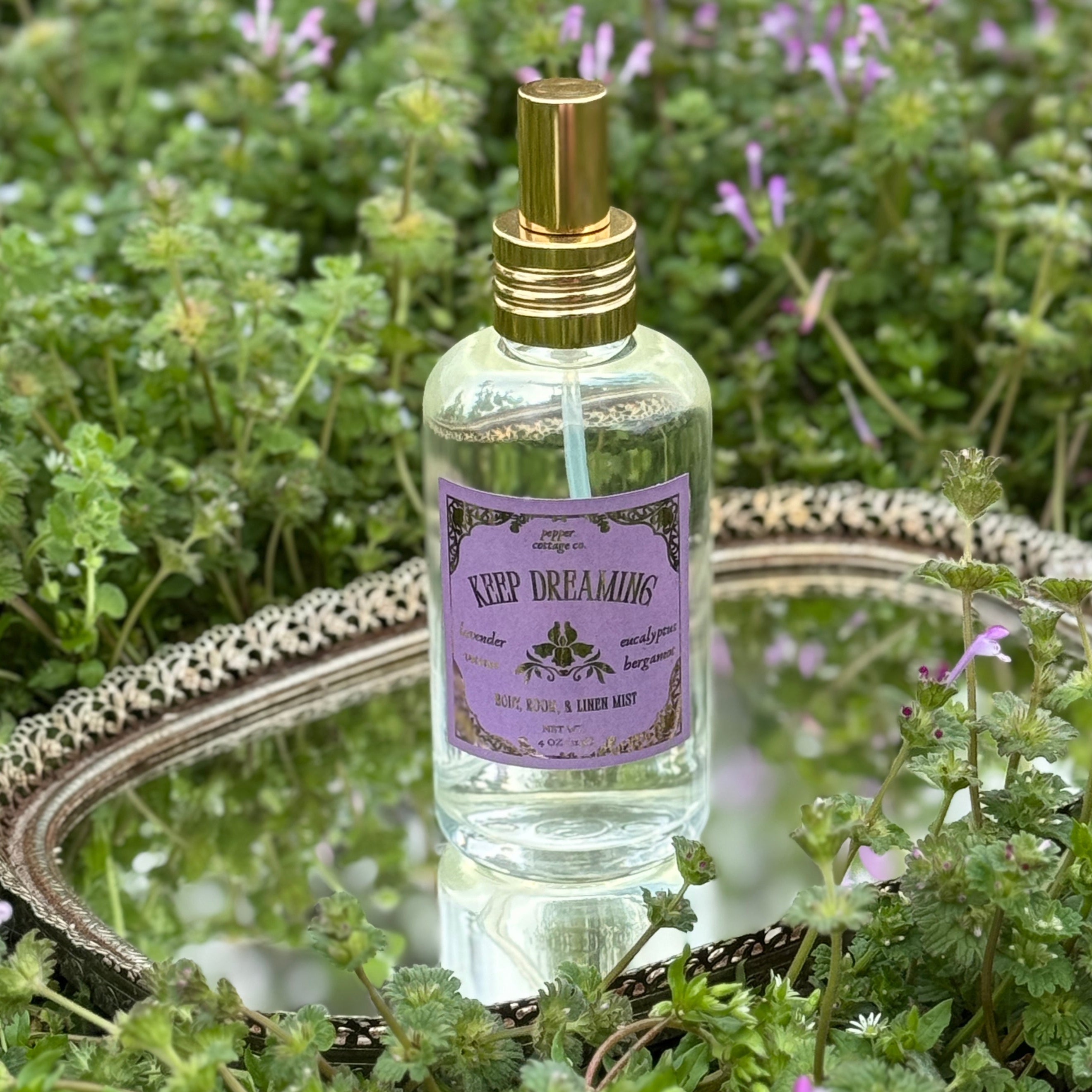 Keep Dreaming 4 oz Body & Home Mist | Lavender, Vetiver, Eucalyptus, Bergamot | Daydream Collection Spring Lavender Body Spray