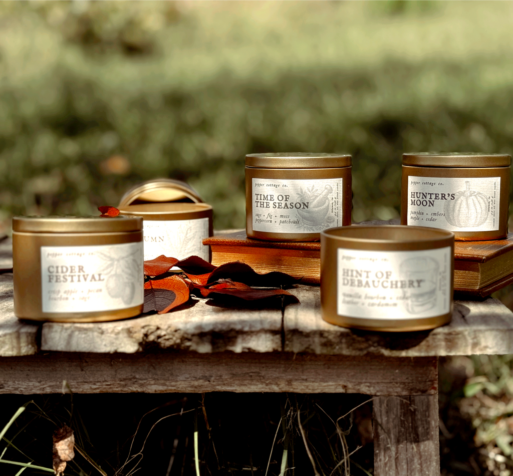 Hint of Debauchery - Vanilla Bourbon, Cedar, Leather, Cardamom | 5.5 oz Coconut Olive Oil Wax Fall Scented Candle