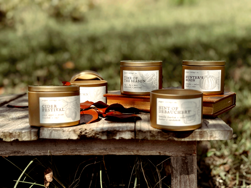 Hint of Debauchery - Vanilla Bourbon, Cedar, Leather, Cardamom | 5.5 oz Coconut Olive Oil Wax Fall Scented Candle