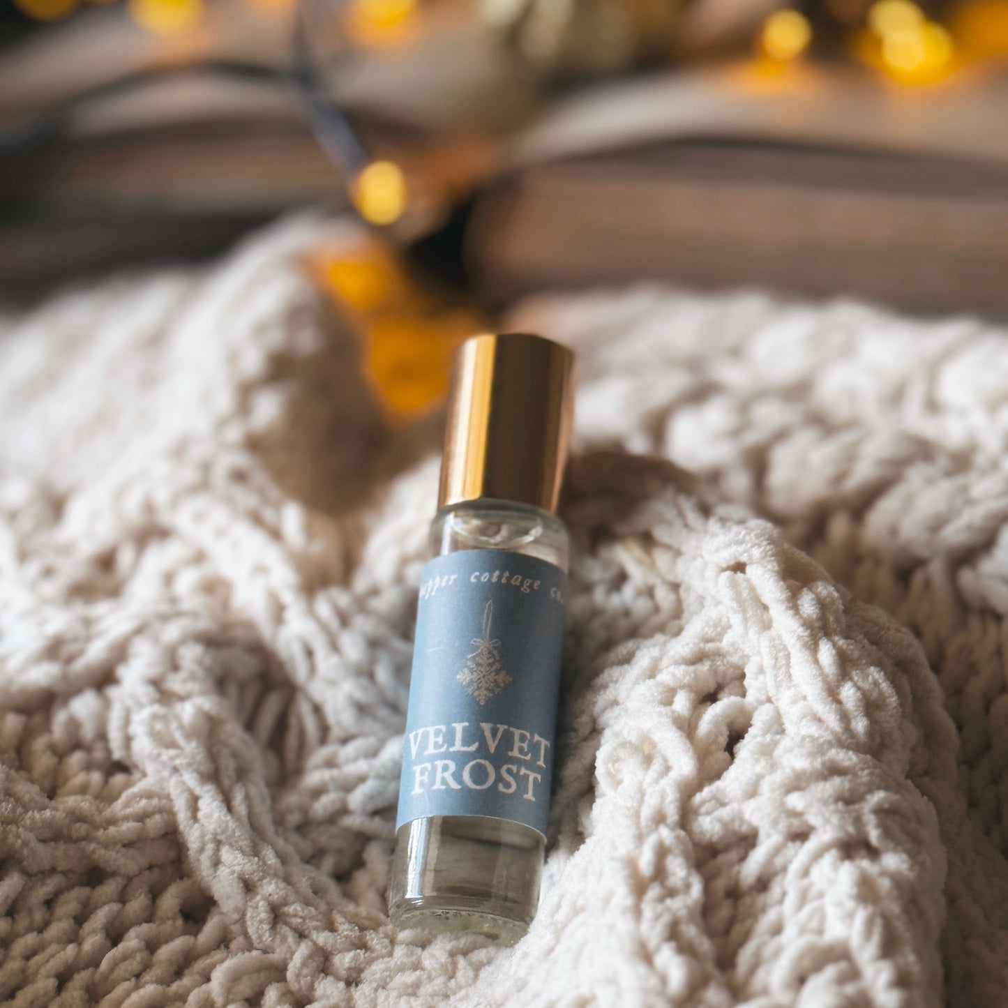 Velvet Frost Roller Perfume | Vanilla, Amber, Cashmere, Musk | Cozy Vanilla Holiday Coconut Oil Roller Perfume