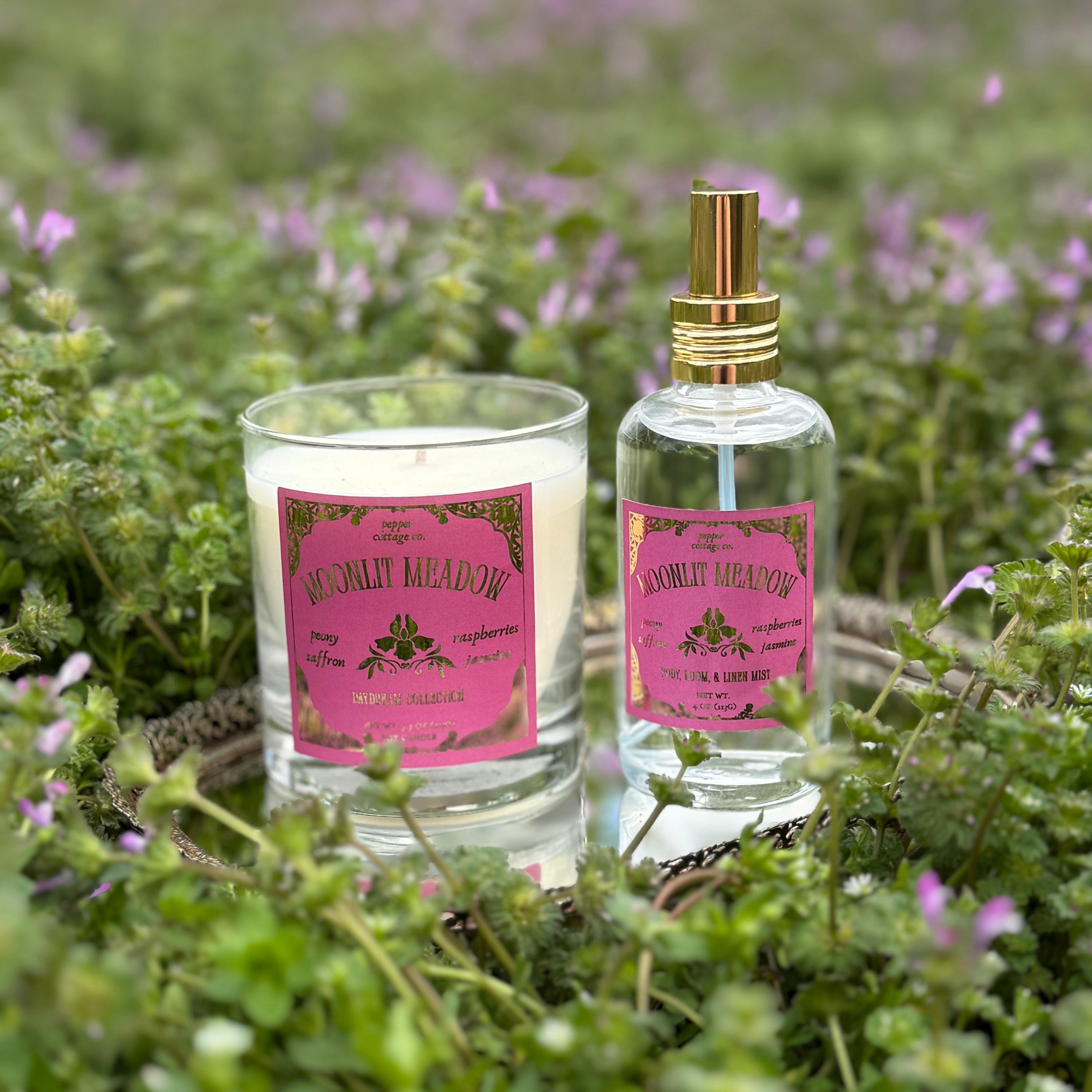Moonlit Meadow 4 oz Body & Home Mist | Peony, Saffron, Raspberries, Jasmine | Daydream Collection Spring Body Mist