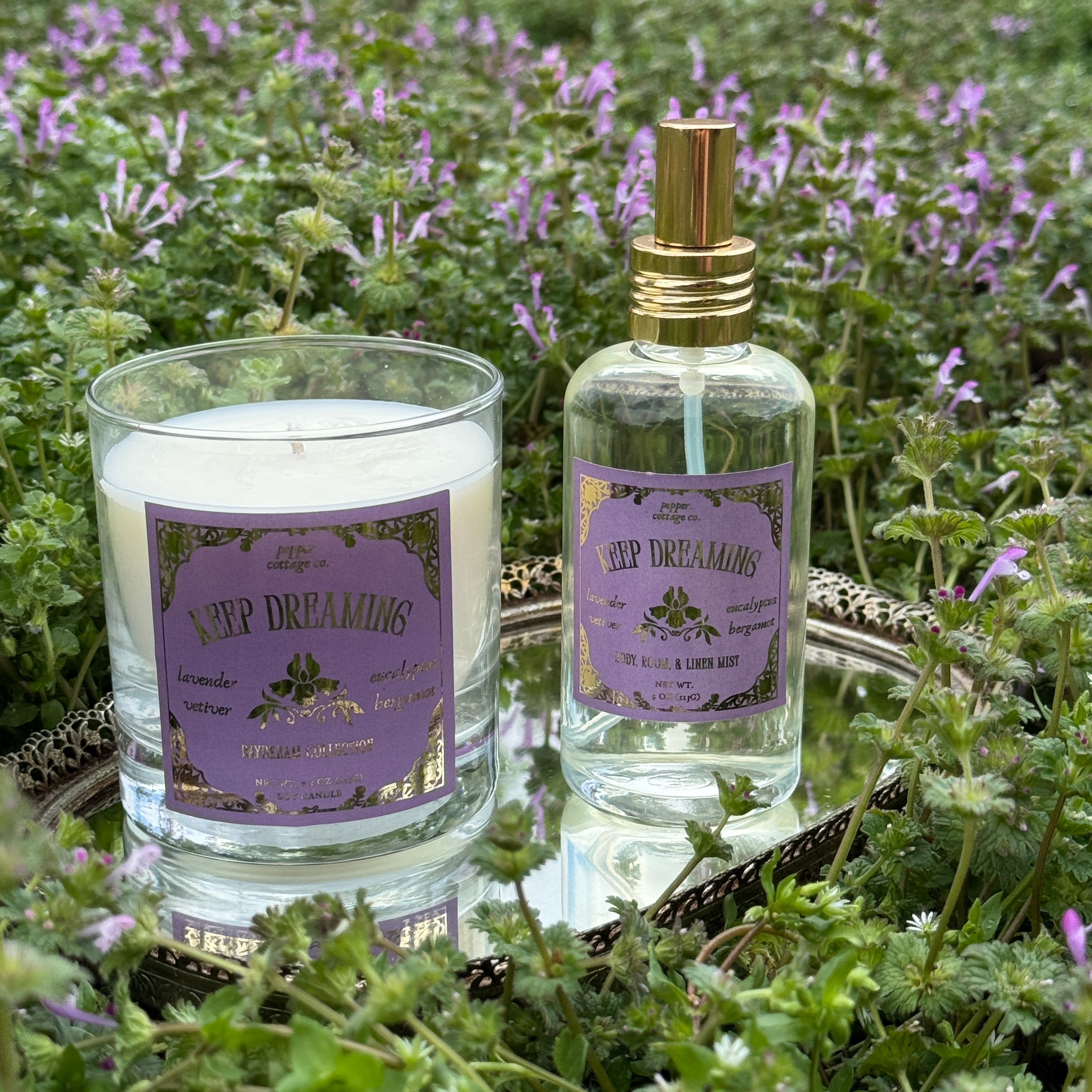 Keep Dreaming 4 oz Body & Home Mist | Lavender, Vetiver, Eucalyptus, Bergamot | Daydream Collection Spring Lavender Body Spray