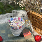 Botanical Vintage Tea Cup Candles (WICKLESS) | Jasmine & Honey or Yuzu Blossom Scented | Mother’s Day Tea Cup Candles