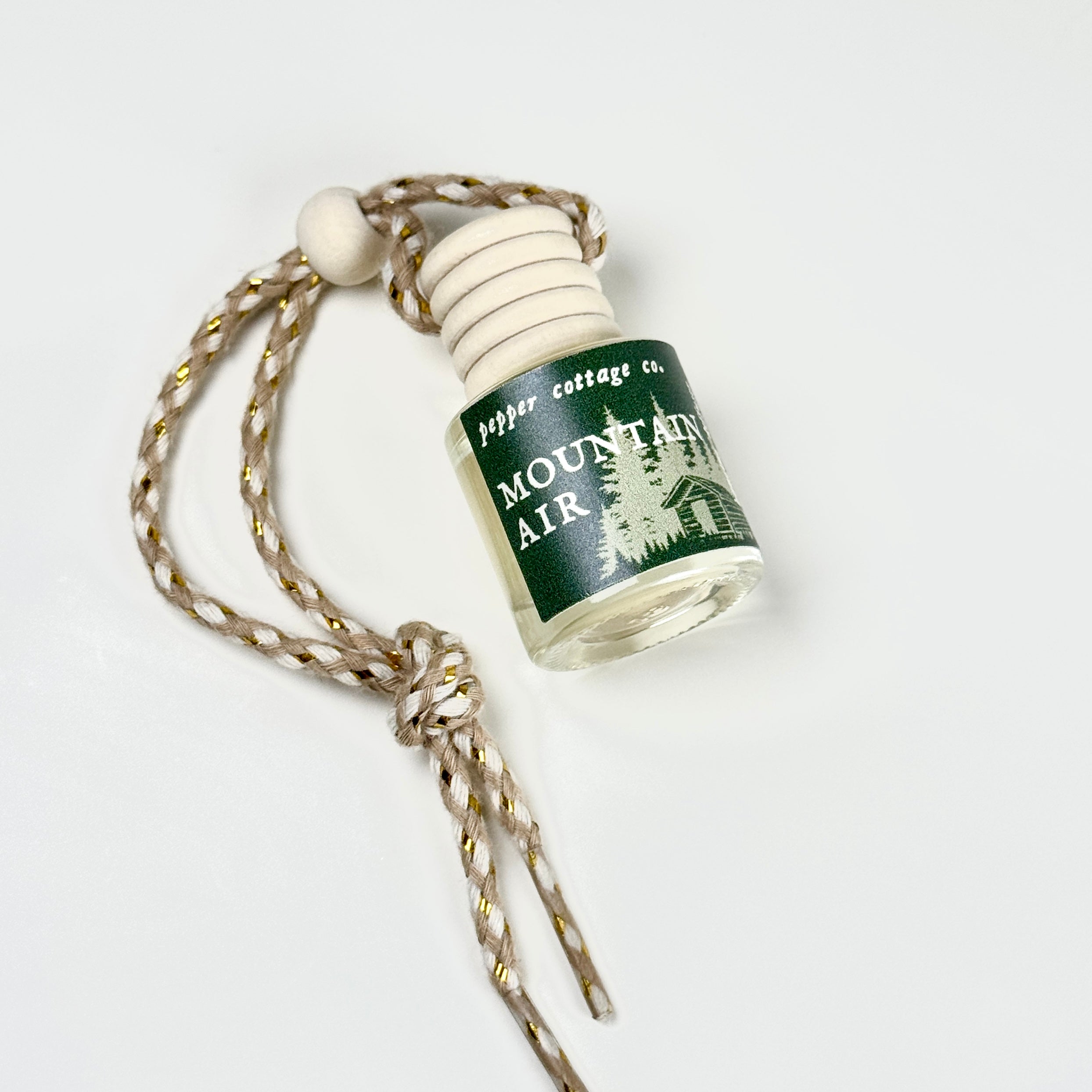 7.5 ml Mountain Air Hanging Diffuser | Pine, Patchouli, Balsam, Cedar, Lime | Woodsy Pine Scent Car Diffuser