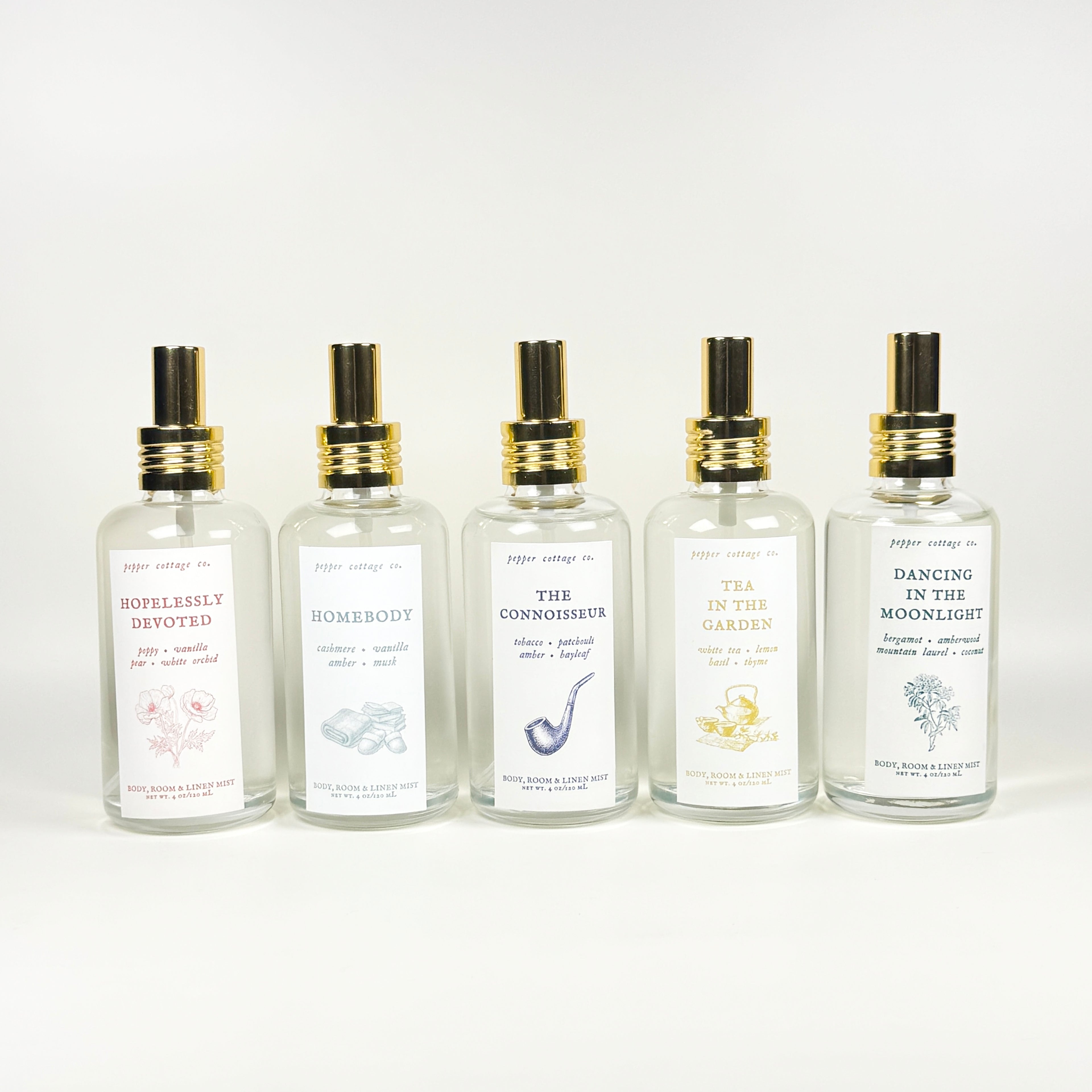 Dancing in the Moonlight 4 oz Body, Room, and Linen Mist | Bergamot, Amberwood, Mountain Laurel, Coconut| Clean, Woodsy, Floral Body & Room Mist