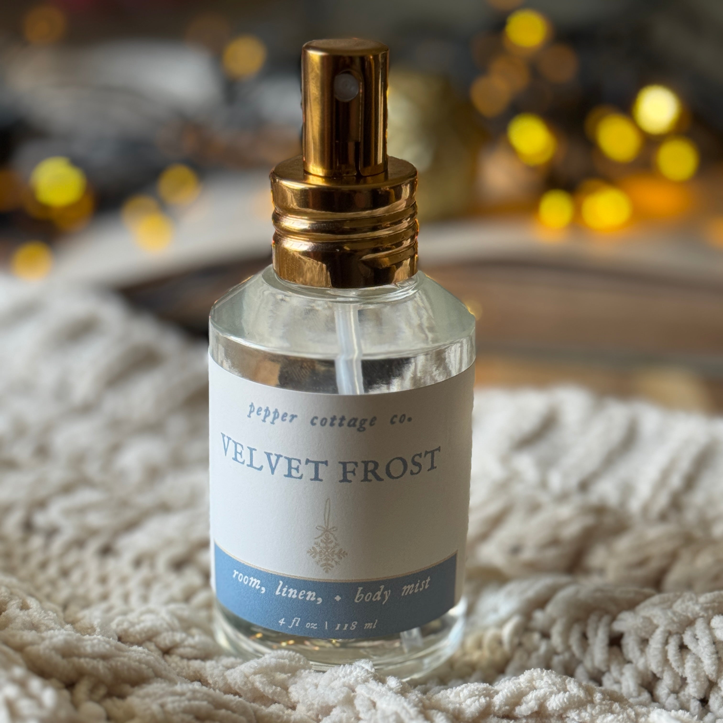 Velvet Frost Roller Perfume & Body / Room Mist Bundle  | Vanilla, Amber, Cashmere, Musk | Cozy Vanilla Holiday Scent