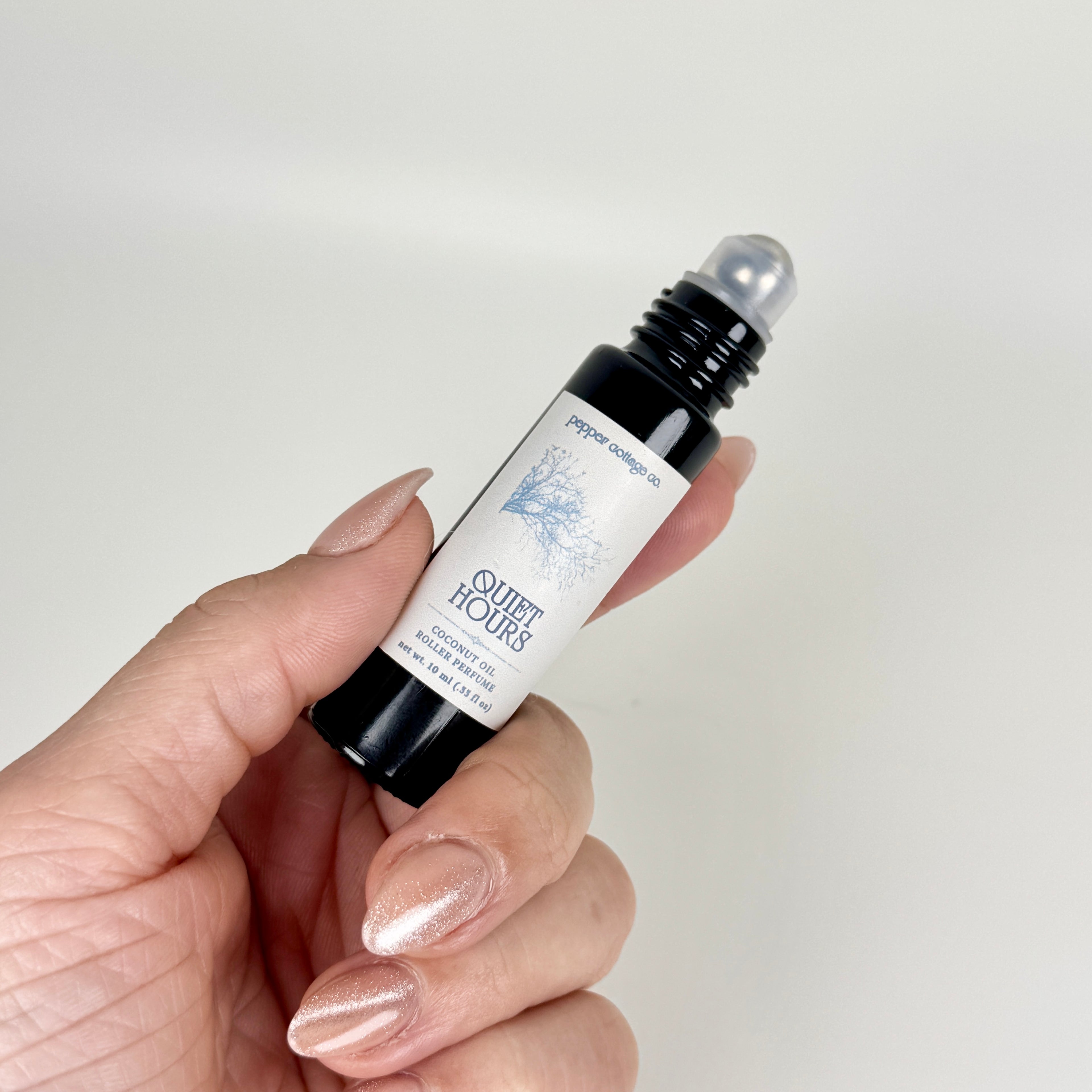 Quiet Hours Roller Perfume | Cedar, Guaiacwood, Ginger, Cardamom, Myrrh | Unisex Coconut Oil Roller Perfume