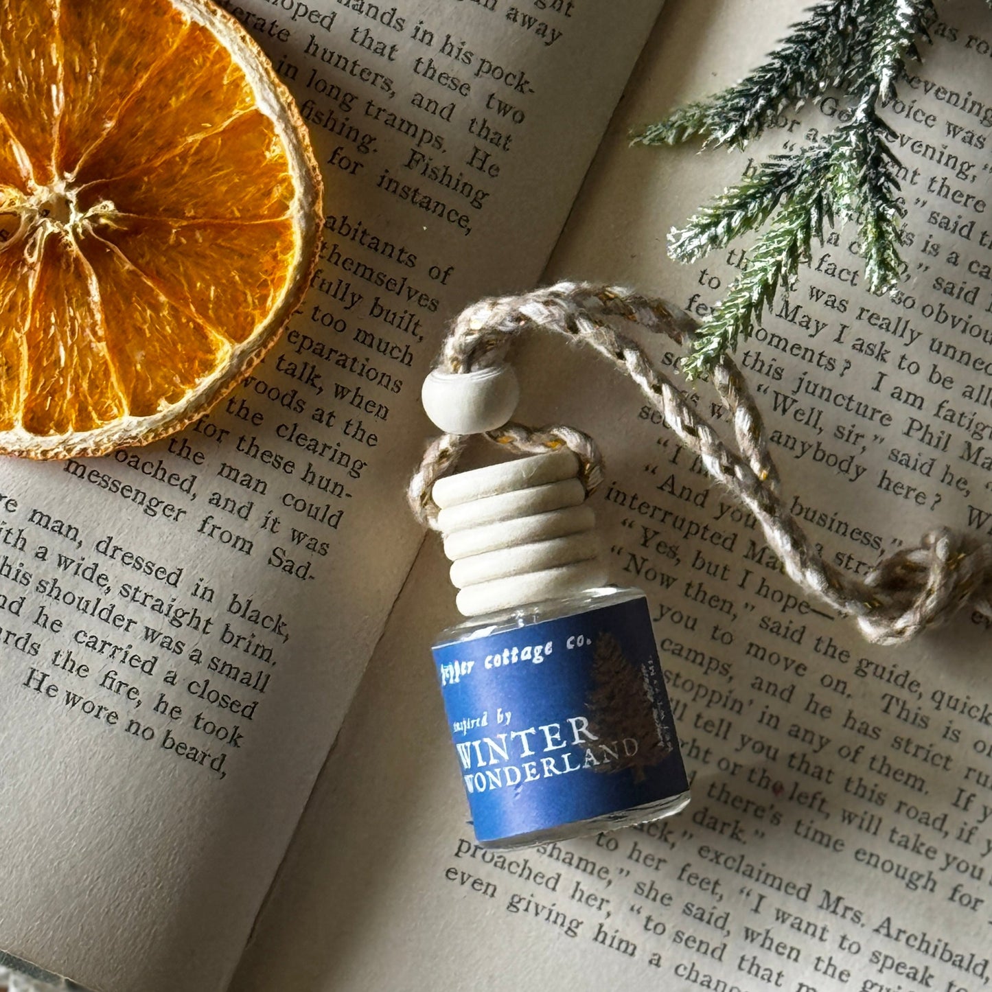 7.5 ml Winter Wonderland Hanging Diffuser | Fraser Fir, Cypress, Bayberry | Woodsy Fraser Fir Scent Car Diffuser