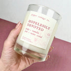 Hopelessly Devoted 10 oz Candle Jar | Poppy, Pear, Orchid, Vanilla | Fresh, Floral, Fruity Feminine Soy Candle