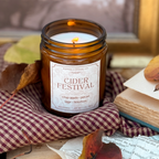 Cider Festival - Apple, Pecan, Bourbon, Sage 7 oz Soy Fall Candle