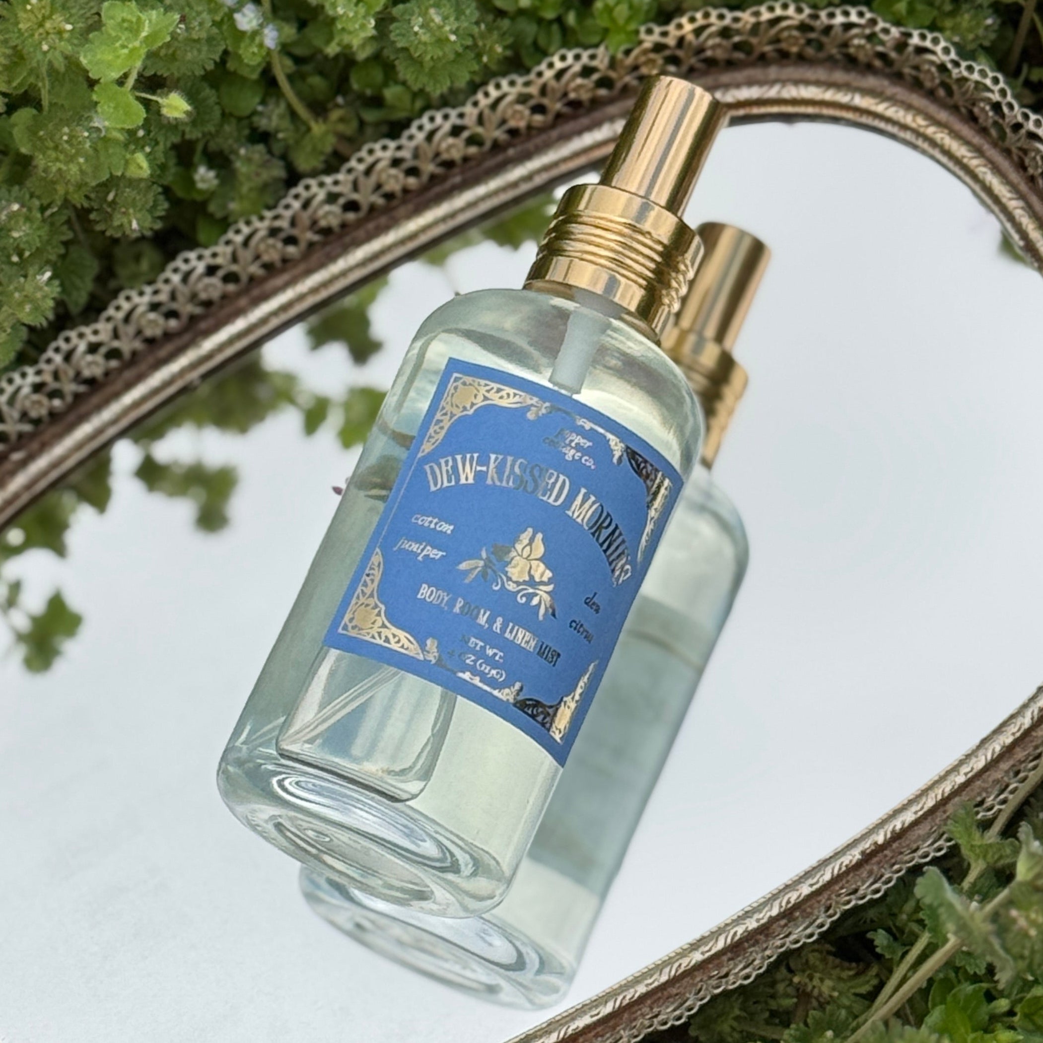 Dew-Kissed Morning 4 oz Body & Home Mist | Cotton, Juniper, Dew, Citrus | Daydream Collection Spring Morning Dew Room Spray