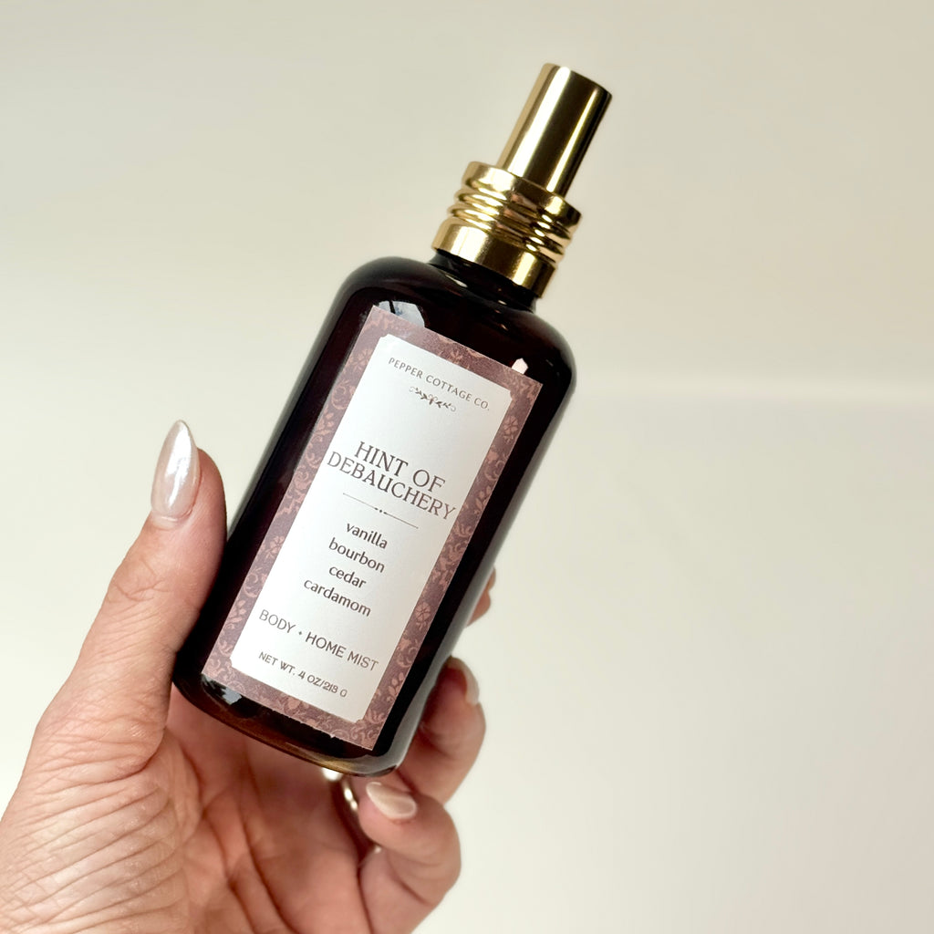 Hint of Debauchery - Vanilla Bourbon, Cedar, Leather, Cardamom  | Body + Home Mist