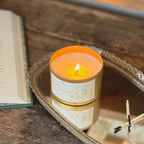 Tea in the Garden 5.5 oz Soy Candle Tin | White Tea, Lemon, Basil, Thyme | Clean Calming Herbal Scented Candle