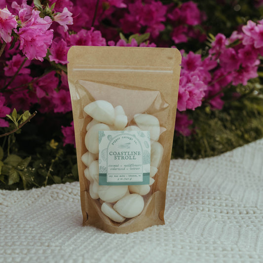 Coastline Stroll 5 oz Wax Melts - Coconut, Wildflowers, Vetiver, Cedarwood