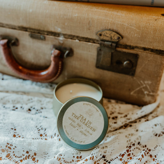 Tea in the Garden 5.5 oz Tin - White Tea, Lemon, Basil, Thyme