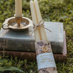Beeswax Taper Pair | 100% Beeswax + Hemp Wick | 8-10 Hour Burn Time