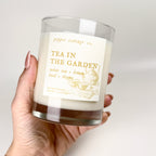 Tea in the Garden 10 oz Soy Candle Jar | White Tea, Lemon, Basil, Thyme | Clean, Herbal, Calming Scented Candle