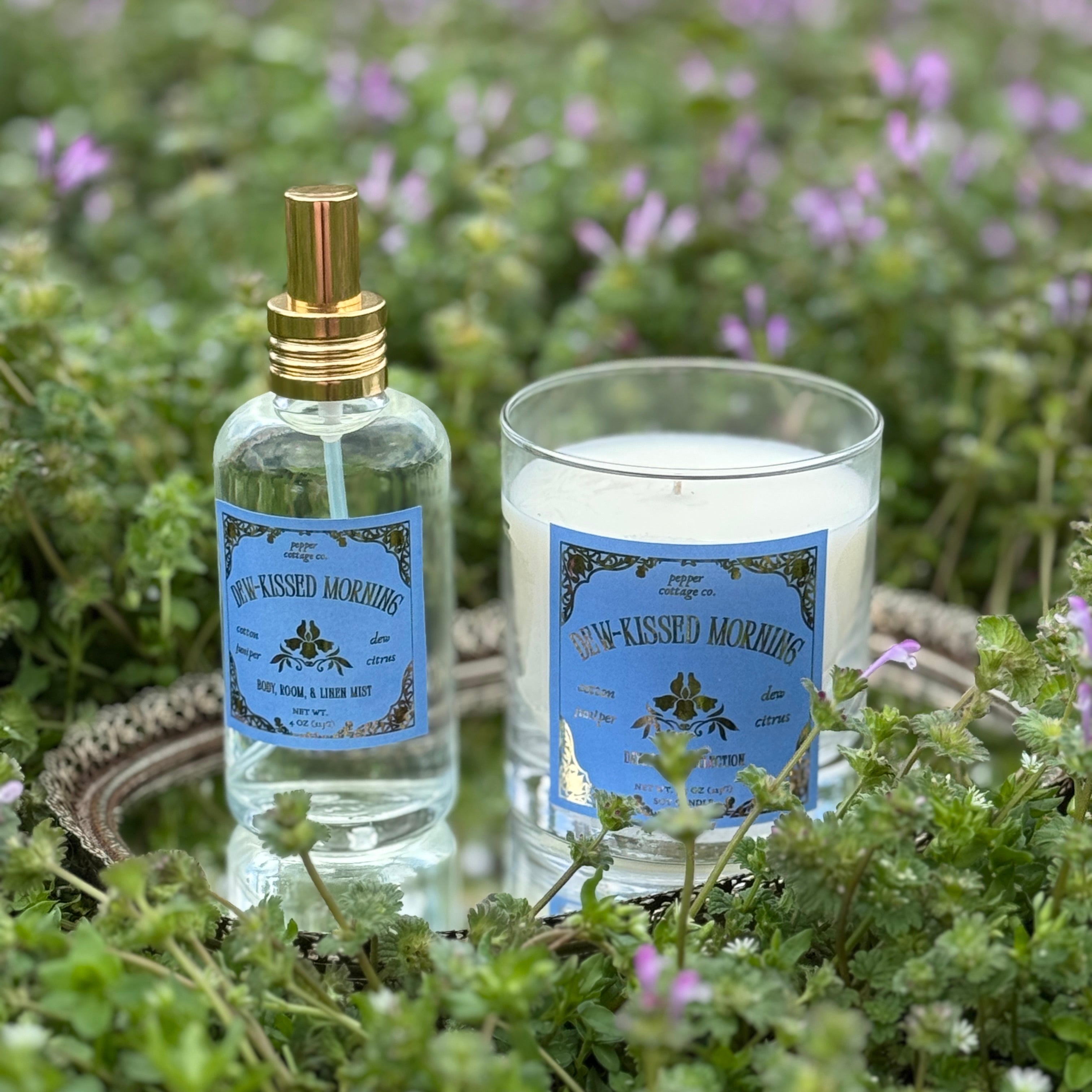 Dew-Kissed Morning 4 oz Body & Home Mist | Cotton, Juniper, Dew, Citrus | Daydream Collection Spring Morning Dew Room Spray