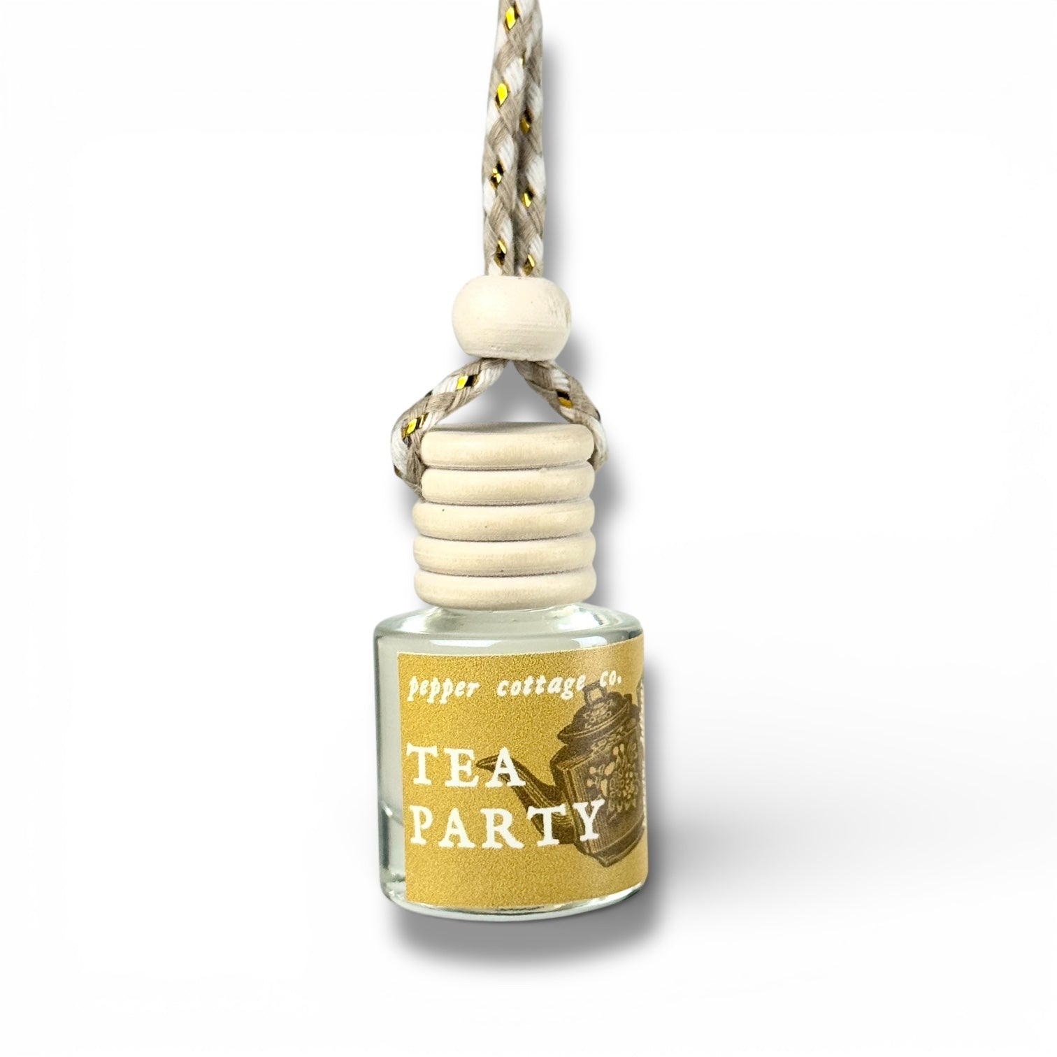 7.5 ml Tea Party Hanging Diffuser | White Tea, Lemon, Cucumber, Violet | Clean Citrusy Scent Car Diffuser