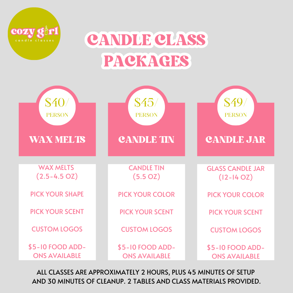 Private Cozy Girl Candle Classes