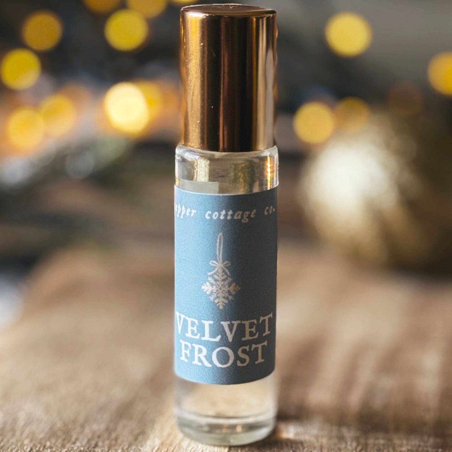 Velvet Frost Roller Perfume | Vanilla, Amber, Cashmere, Musk | Cozy Vanilla Holiday Coconut Oil Roller Perfume