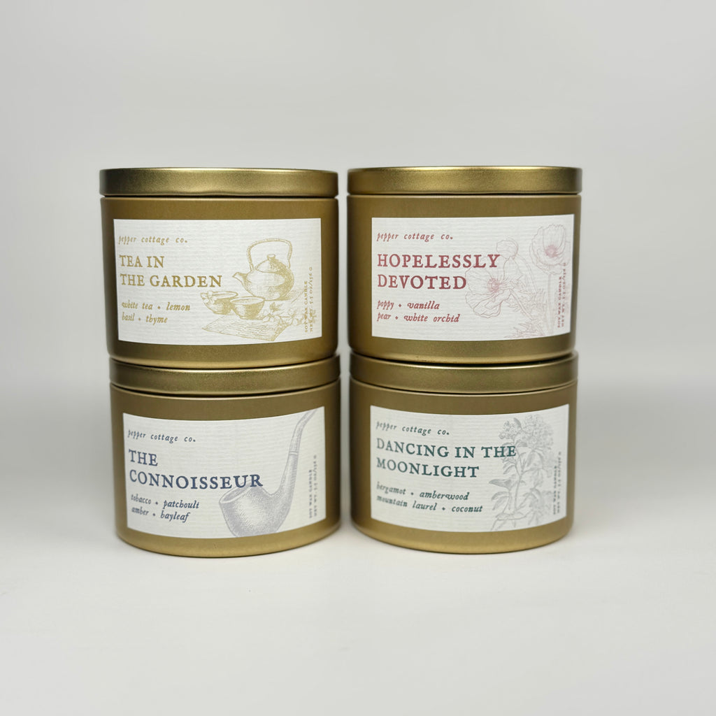 The Connoisseur 5.5 oz Tin- Tobacco, Patchouli, Amber, & Bayleaf