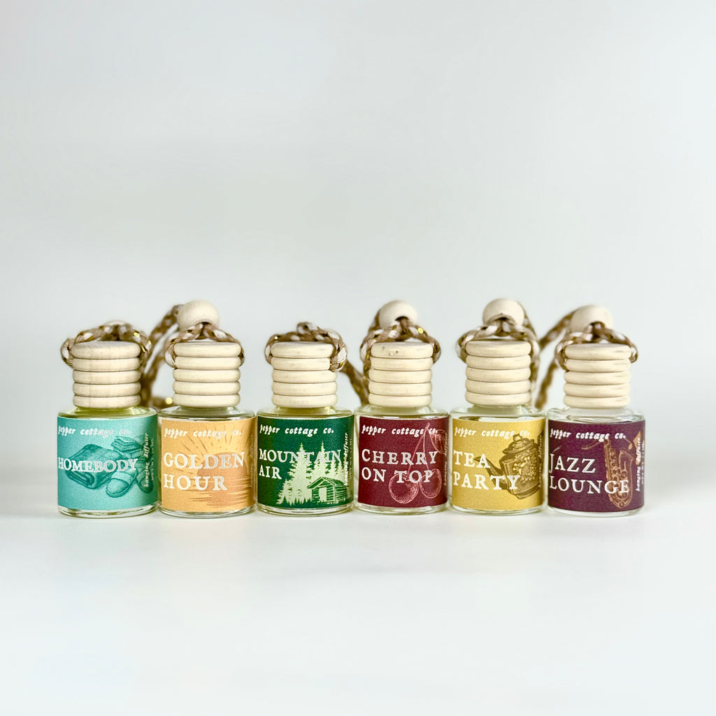 7.5 ml Golden Hour Hanging Diffuser | Orange, Cotton, Musk, Grapefruit, Coconut | Clean Citrus Scent Car Diffuser