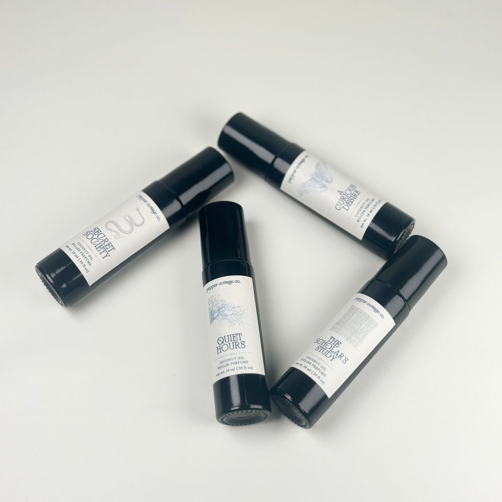 Quiet Hours Roller Perfume | Cedar, Guaiacwood, Ginger, Cardamom, Myrrh | Unisex Coconut Oil Roller Perfume