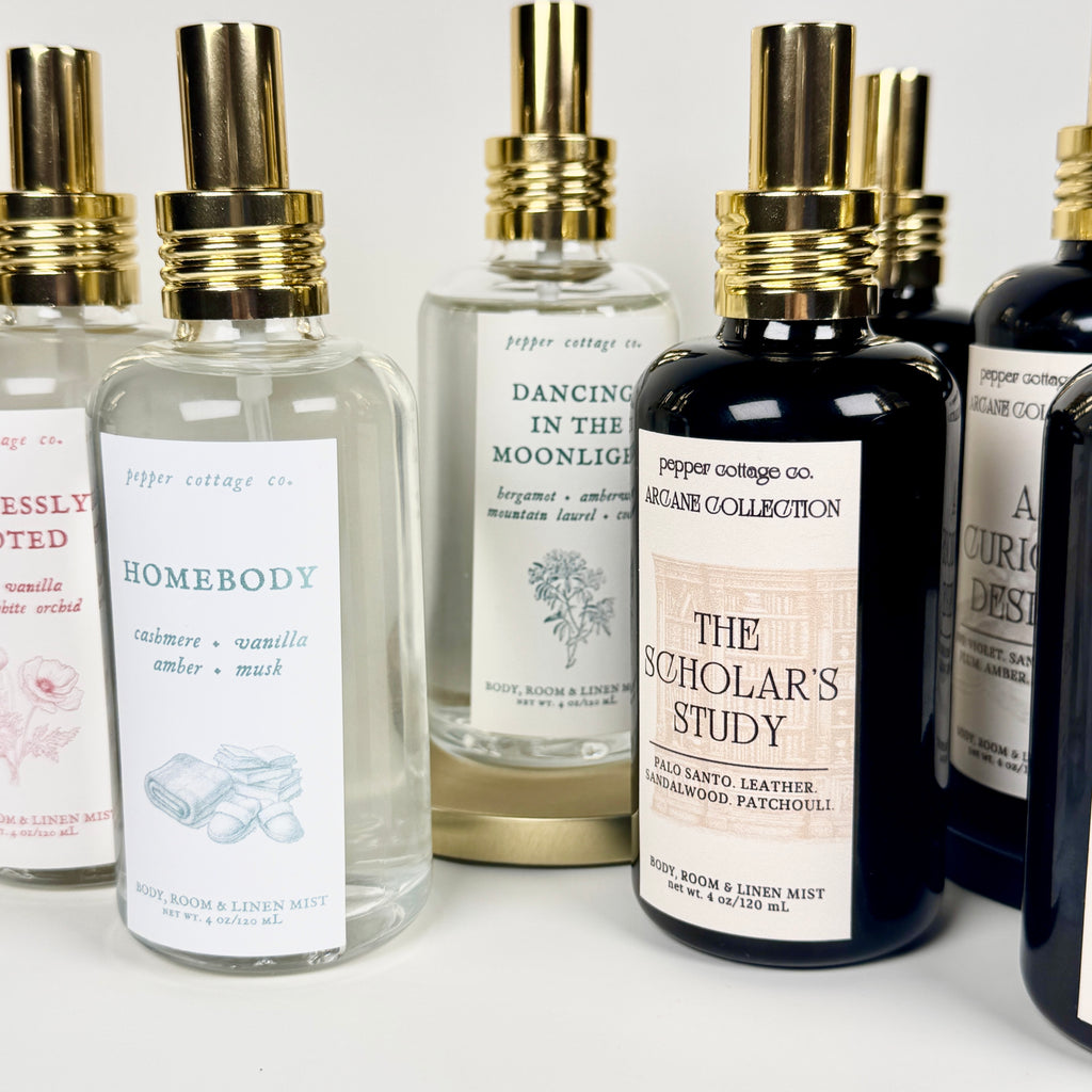 Dancing in the Moonlight 4 oz Body, Room, and Linen Mist | Bergamot, Amberwood, Mountain Laurel, Coconut| Clean, Woodsy, Floral Body & Room Mist