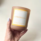 Bug-Deterring 12 oz Highly Scented Citronella Candle | Coconut Olive Oil Wax Blend Infused with Essential Oils