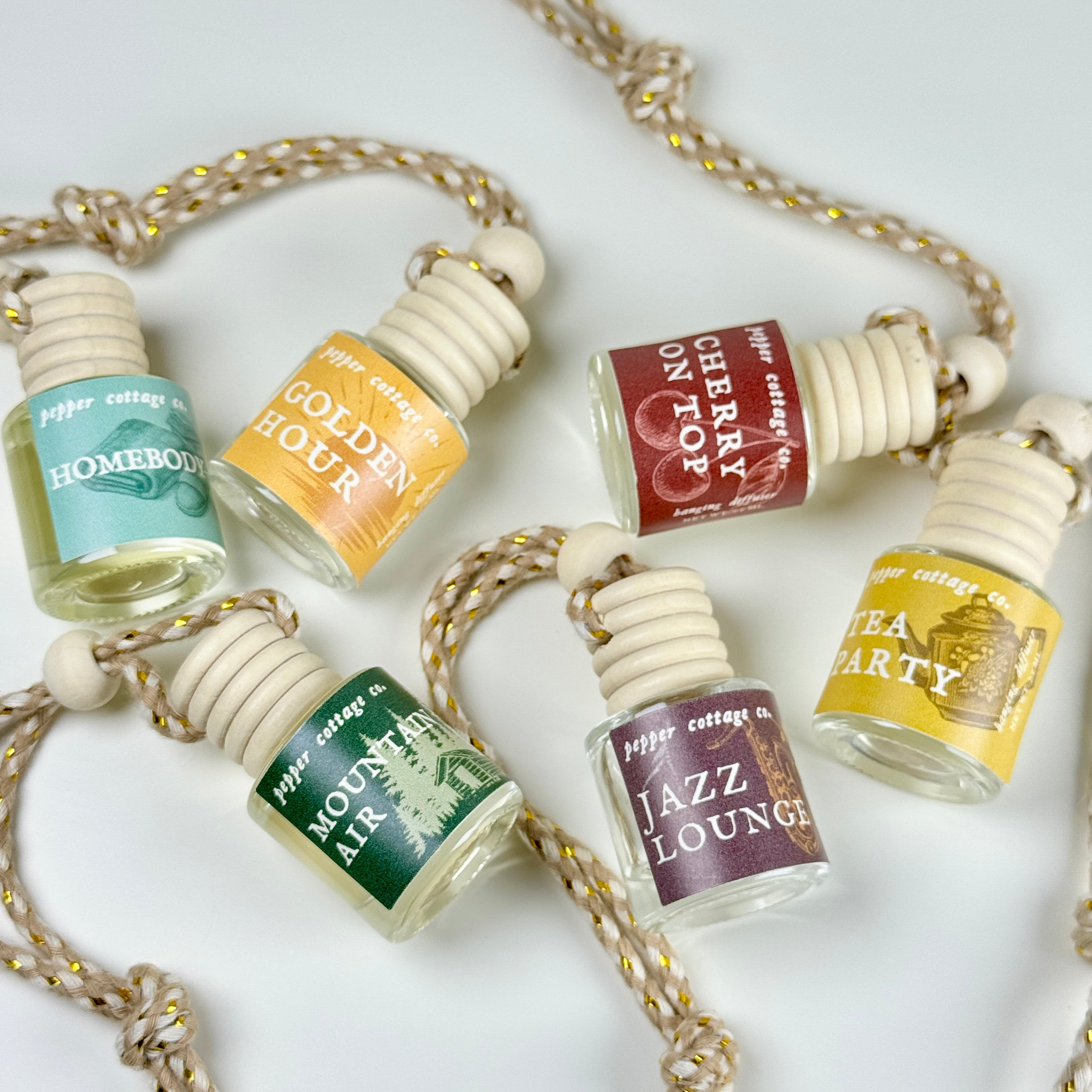 7.5 ml Hanging Diffuser Bundle (Set of 6) | Phthalate-Free Hanging Car Diffuser