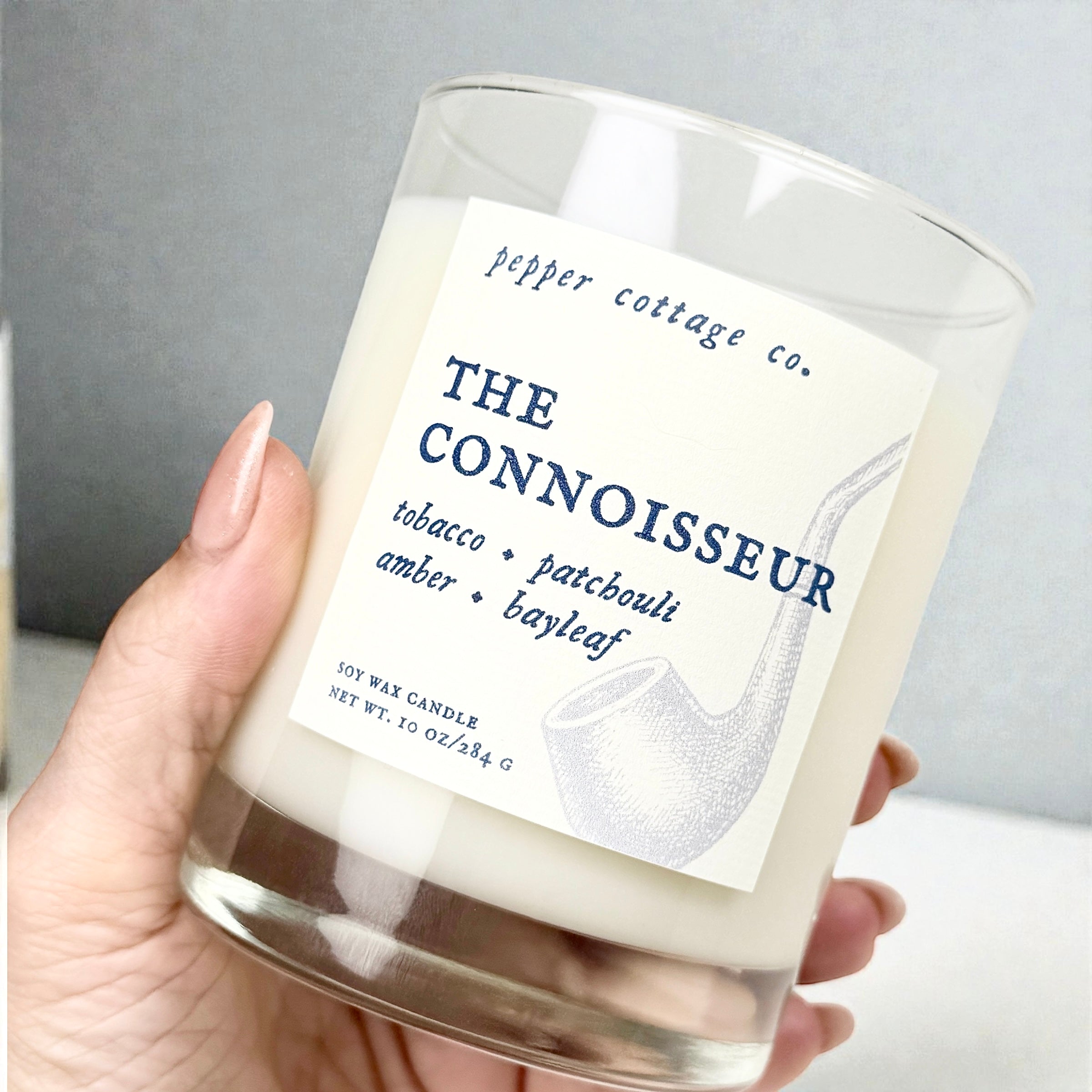 The Connoisseur 10 oz Jar - Tobacco, Patchouli, Amber, & Bayleaf