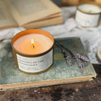 Dancing in the Moonlight 5.5 oz Soy Candle Tin | Bergamot, Amberwood, Mountain Laurel, Coconut | Clean and Citrusy Scented Candle