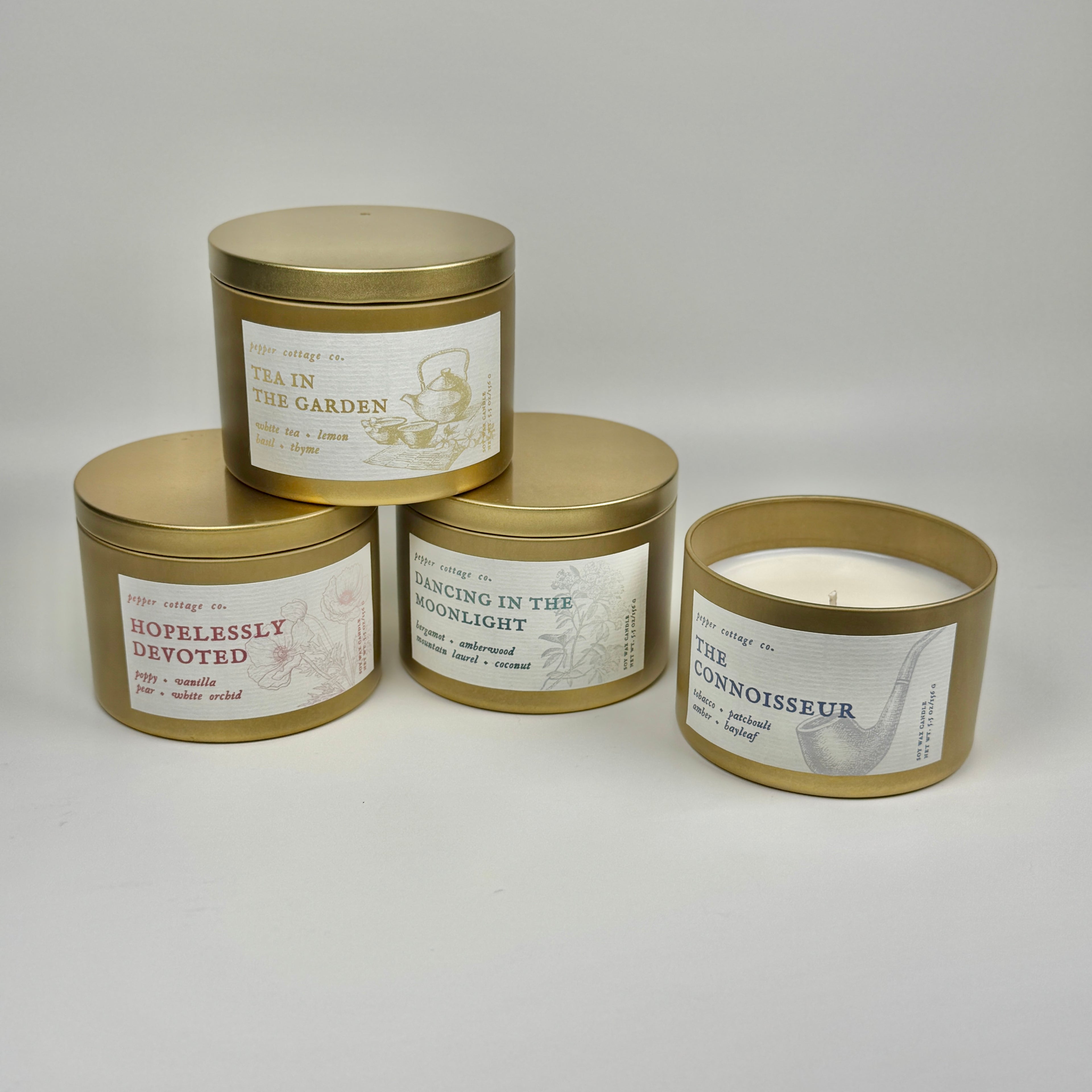 The Connoisseur 5.5 oz Tin- Tobacco, Patchouli, Amber, & Bayleaf