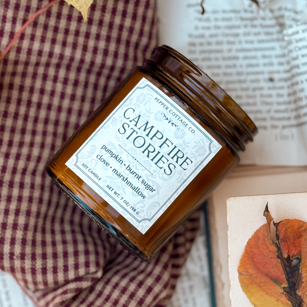 Campfire Stories - Pumpkin, Burnt Sugar, Clove, Marshmallow 7 oz Soy Fall Candle