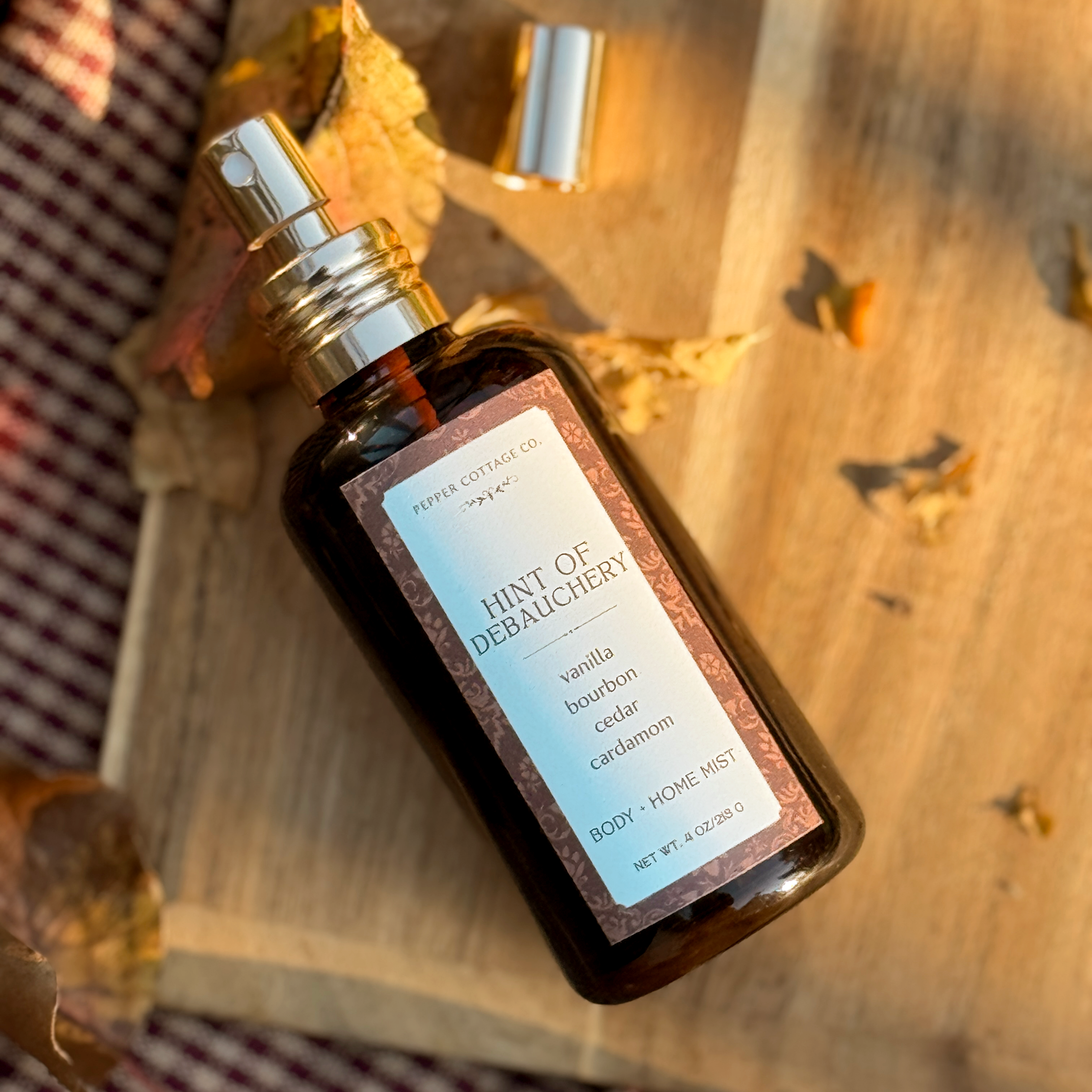 Hint of Debauchery - Vanilla Bourbon, Cedar, Leather, Cardamom  | Body + Home Mist